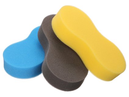 SIXTOL CAR DETAILING WASH 3 Houba na mytí auta 3ks, modrá, černá, žlutá