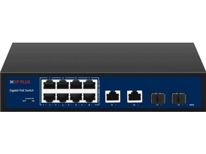 CP-DNW-GPU8G2F2-96 Osmiportový 10/100/1000 Mbps PoE switch s 2x 1000 Mbps a 2x SFP uplinkem