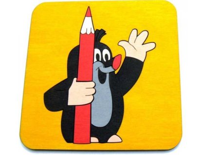 DoDo Skládací obrázek puzzle krtek s pastelkou