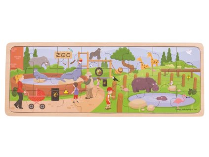 Bigjigs Toys Dřevěné puzzle zoo