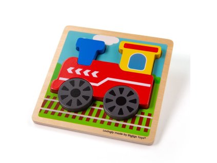 Bigjigs Toys Vkládací puzzle Vláček
