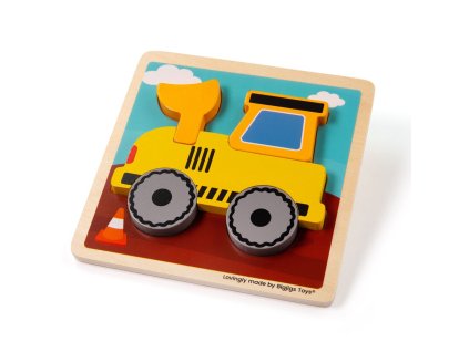 Bigjigs Toys Vkládací puzzle Bagr