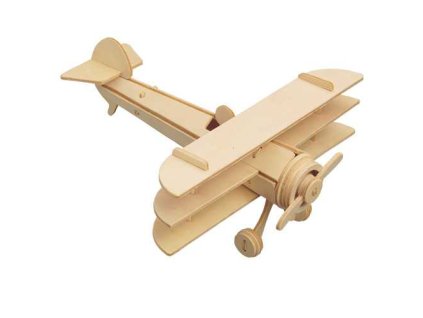 Woodcraft Dřevěné 3D puzzle trojplošník P074