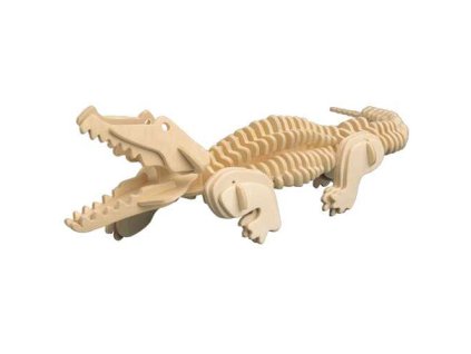 Woodcraft Dřevěné 3D puzzle krokodýl