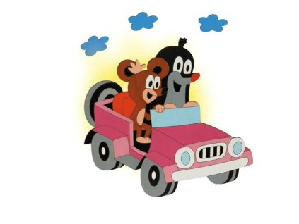 DoDo Dětská lampička krtek v autě