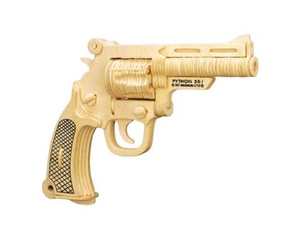 Woodcraft Dřevěné 3D puzzle pistole S&W