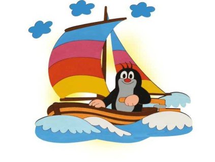 DoDo Dětská lampička krtek na lodi