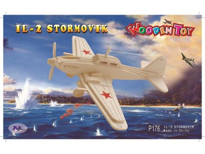 Woodcraft Dřevěné 3D puzzle letadlo IL2