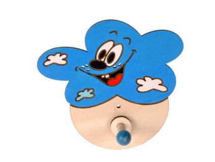 DoDo Dřevěný 1 věšáček mráček