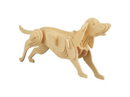 Woodcraft Dřevěné 3D puzzle pes
