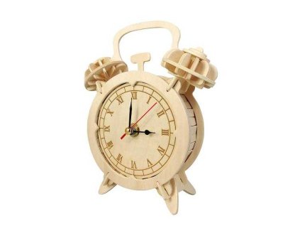 Woodcraft Dřevěné 3D puzzle budík