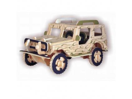 Woodcraft Dřevěné 3D Jeep