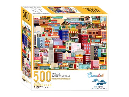 Brain Tree Puzzle Přeplněné město 500 dílků