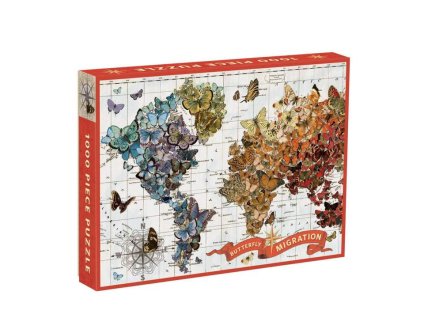 Galison Puzzle Migrace zlatého motýla Wendy 1000 dílků