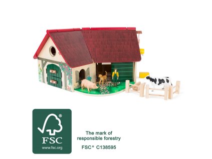 Small Foot Dřevěná farma se zvířátky