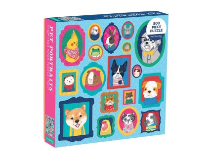 Mudpuppy Puzzle Portréty domácích mazlíčků 500 dílků