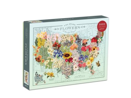 Galison Puzzle Květy USA 1000 dílků