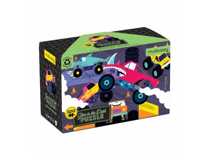 Mudpuppy Puzzle Monster Trucks - zářící ve tmě 100 dílků