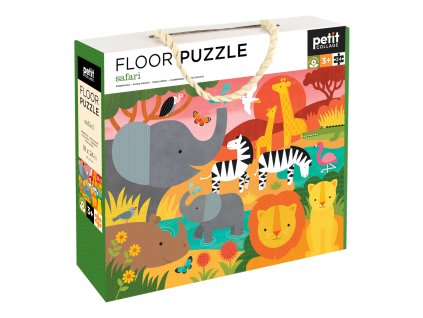 Petit Collage Podlahové puzzle safari