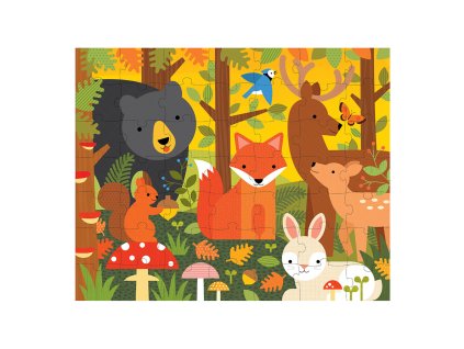 Petit Collage Puzzle 2v1 lesní zvěř