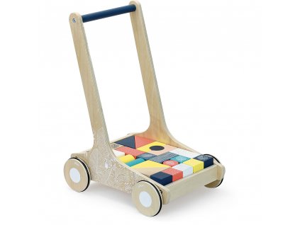 Vilac Dřevěný vozík s barevnými kostkami Canopée