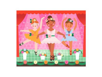 Petit Collage Oboustranné puzzle 2v1 baletky