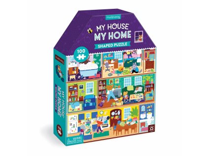 Mudpuppy Můj dům, můj domov - puzzle ve tvaru domu 100 dílků