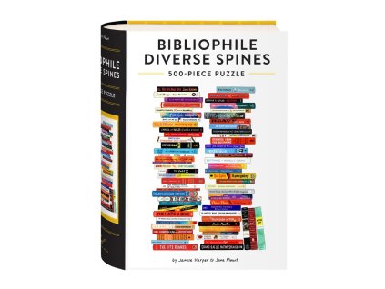 Chronicle Books Puzzle Bibliophile Diverse Spines 500 dílků