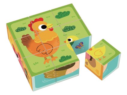 2Kids Toys Dřevěné kostky farma