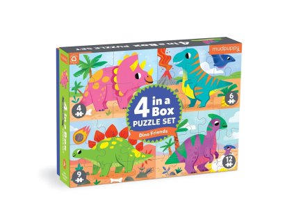 Mudpuppy Puzzle Dinosauři sada 4 v 1
