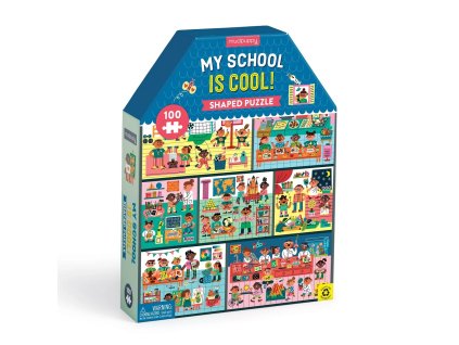 Mudpuppy Moje škola- puzzle ve tvaru domu 100 dílků
