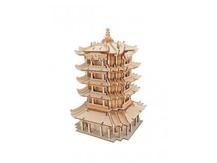 Woodcraft Dřevěné 3D puzzle Yellow Crane Tower