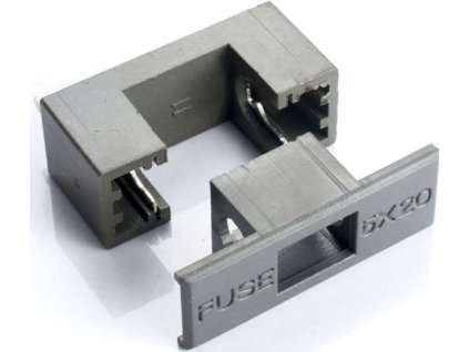 Pojistkový držák do DPS s krytem pro pojistky 5x20mm