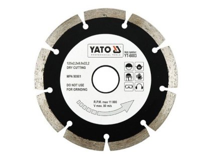 Kotouč diamantový 125 x 22,2 x 2,2 mm YT-6003