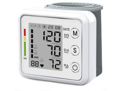 Elektronický měřič krevního tlaku na zápěstí, pouzdro LCD