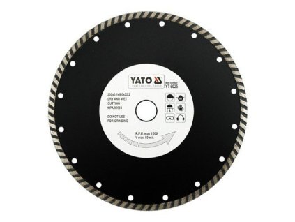 Kotouč diamantový 230 x 22,2 x 3,1 mm turbo YT-6025