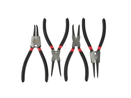 Kleště seeger sada 4ks, přímé a zahnuté, 200mm GEKO