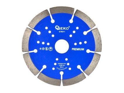 Kotouč diamantový řezný segmentový, 125x10x22mm GEKO