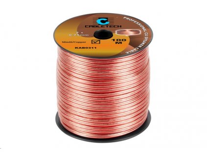 Kabel dvojlinka Cabletech KAB0311 2x0,75mm průhledná CU
