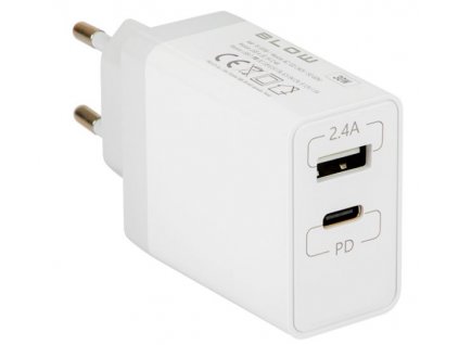 Nabíjačka adaptér USB + USB-C 30W BLOW 76-005