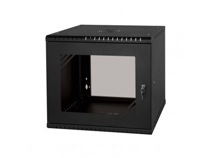LEXI-Net Basic Rozvaděč nástěnný 19" 9U 520x450, dveře sklo, černý