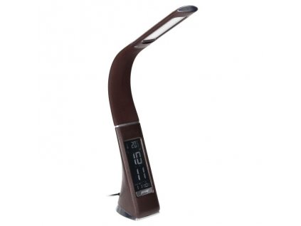 Stolová lampa s budíkom VIRONE DOLOMIT DL-12/BR, 5W, 400lm, 4000K, hnedá