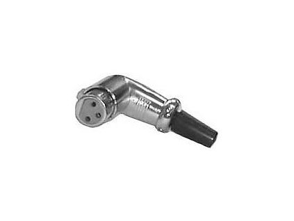 XLR zdířka 3P na kabel uhlová