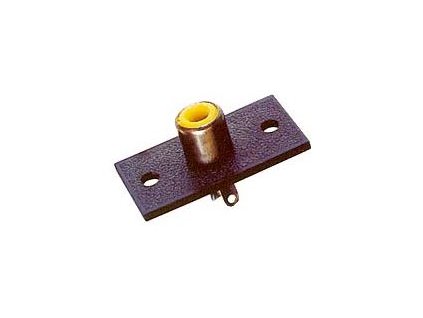 CINCH zdířka panelová 1x černá 15x30mm