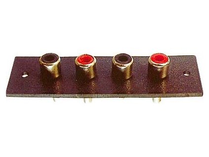 CINCH zdířka panelová 4x (25x75mm)