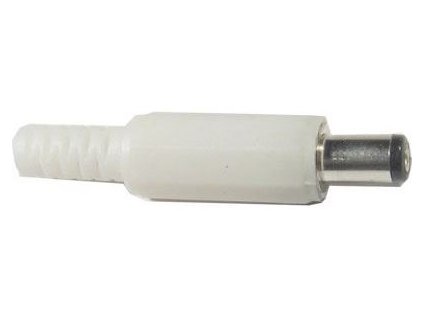 Napájecí DC konektor 2,1x5,5x9,5mm bílý