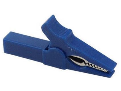 Krokosvorka pro banánek izolovaná, modrá, l=55mm