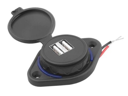 Napájecí zdířka 2xUSB 3.0, LTC, 5V, 3,1A, 12/24V