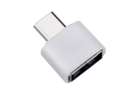 Redukce USB A - USB-C - bílá