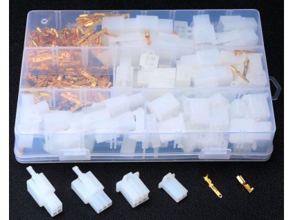 Sada konektorů faston 2,8mm, 2-3-4-6 pinů - 380ks
